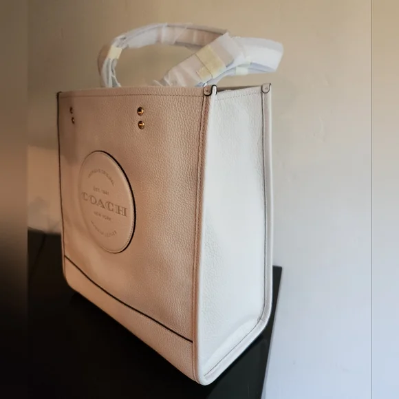 NWT Coach Dempsey Tote with Patch in Chalk - Picture 9 of 13